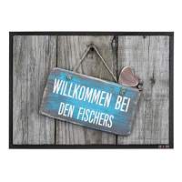 WishOf.Me - Fußmatte mit persönlichem Aufdruck - Türschild, Herz & Name