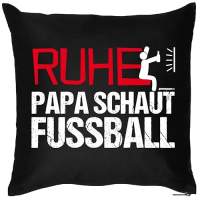 WishOf.Me - Spaß/Foto-Kissen: Ruhe Papa schaut Fussball